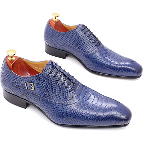 QAXZESA de los Hombres Derby de Cuero con Cordones Oxfords de