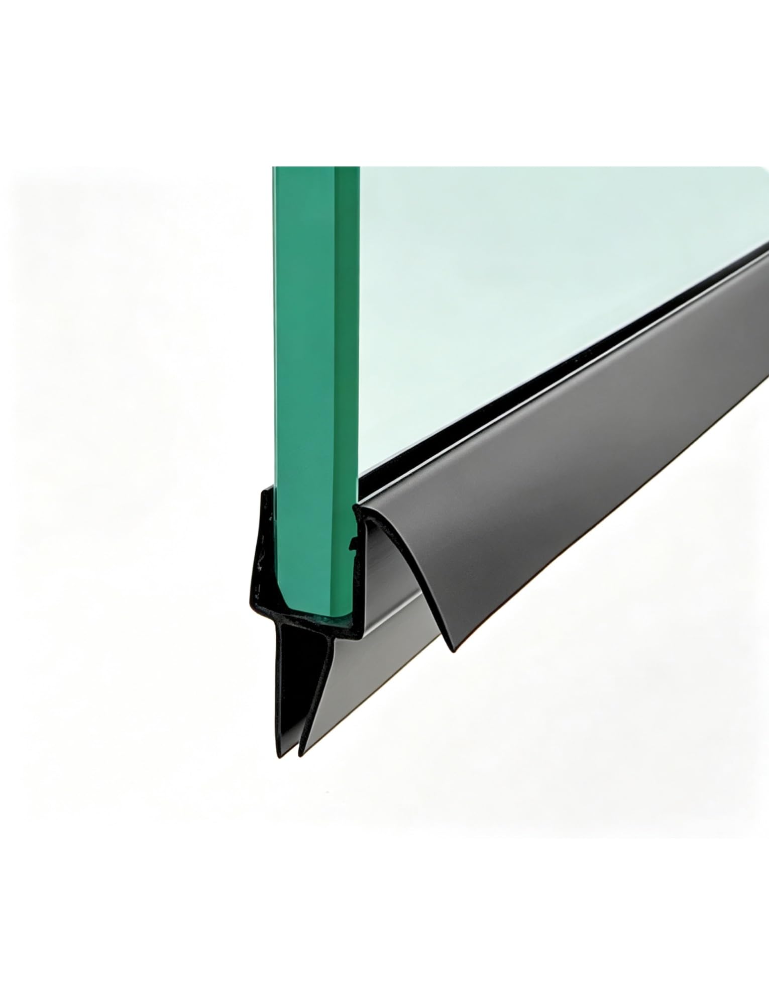 Guarnizione porta doccia 0,31~0,47 pollici, adesiva per porta battente | Guarnizione flessibile for doccia rigida, combinazione di materiali morbidi e duri, lunghezza: 70 cm(Gun gray,0.39in/10mm)