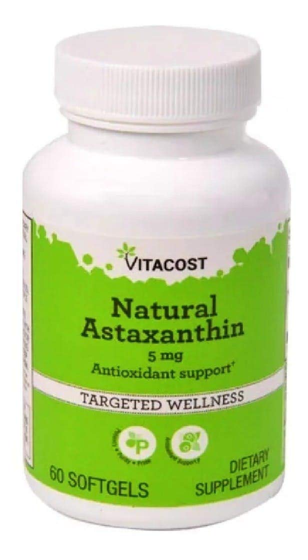 Buy Vitacost Natural Astaxanthin 5 mg 60 Liquid s Online at