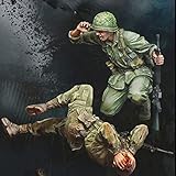  PANGCHENG 1/35 Figurine modèle en résine GK Soldier Medic! Soldat appelant à l\'aide dans la Bataille de la Guerre du Vietnam Kit Non assemblé et Non Peint