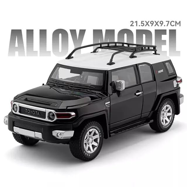 Image of VARIYA ENTERPRISE Exclusive Alloy Metal Pull Back Die-Cast Car Diecast Metal Pullback Toy Car with Openable 6 Doors,Light Music Boys Gifts Toys (1:24 FJ Cruiser-Black)