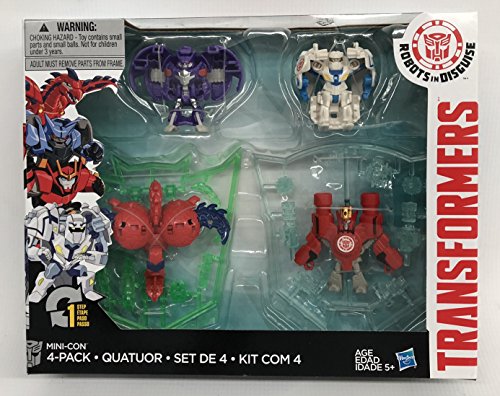 Transformers minicon 4-Pack Decepticon Hammer Undetone Decepticon Anvil Slipstream Robots in Disguise