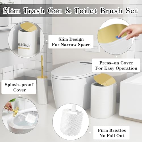 Accesorios para baño blanco 3 Imagen adicional