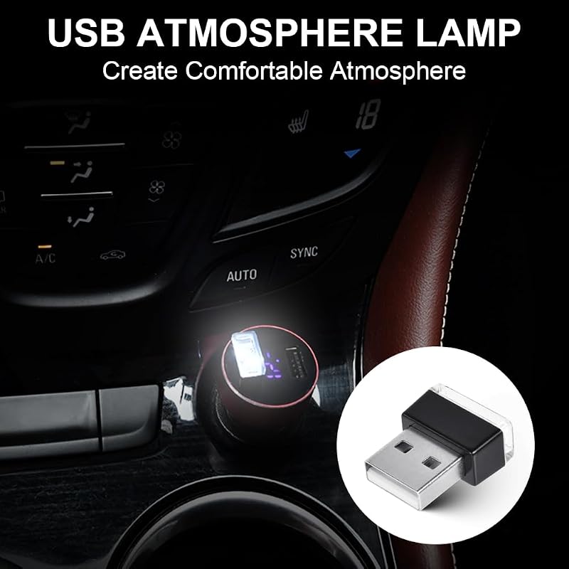 URAQT 5db Mini USB Lámpa Autó Laptop Hangulatvilágítás Légkör Fény