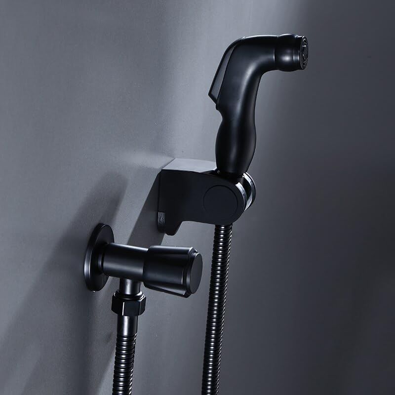 Bidet Faucet Hand Shower Bathroom Bidet Shower Faucet Black Shower Set Toilet Bidet Stainless Steel Wall Mount Bathroom Tap (Color : SUS 304)