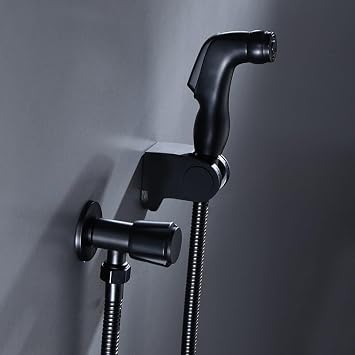 Bidet Faucet Hand Shower Bathroom Bidet Shower Faucet Black Shower Set Toilet Bidet Stainless Steel Wall Mount Bathroom TapABS