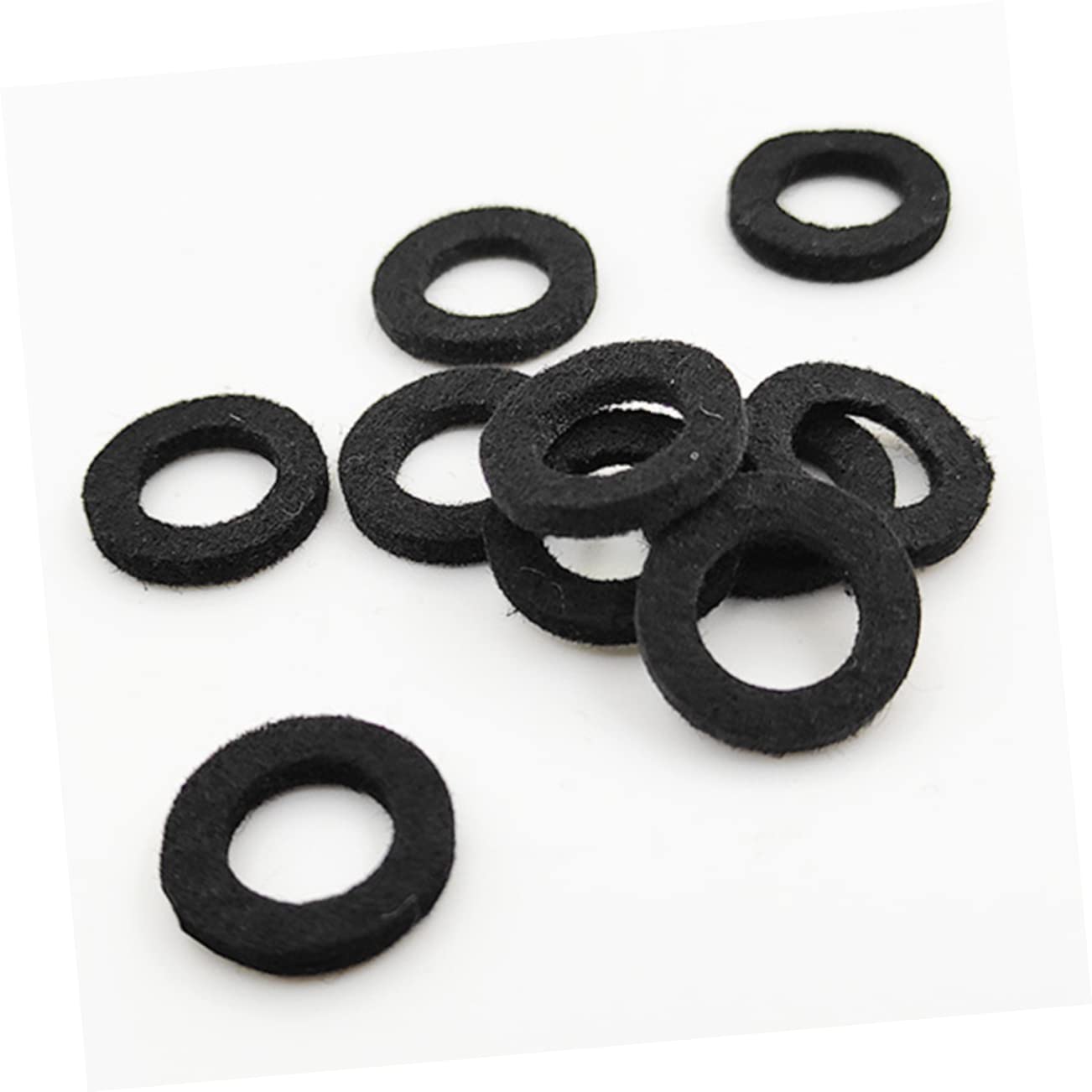 ERINGOGO 10-pack Trumpet Accessories Felt Washers Pads Trumpet Pad Kit Musical Instrument Accessories Black Easy Replacement