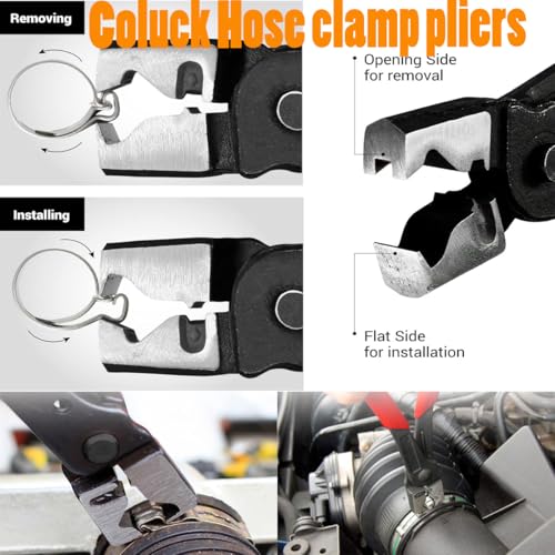 5Pcs Electrical Disconnect Pliers for Cars, Hose Clamp Pliers Connector Removal Tool Disconnect Tool and Connector Separator with terminal removal tool kit Automotive Electrical Tools Automotive Tools