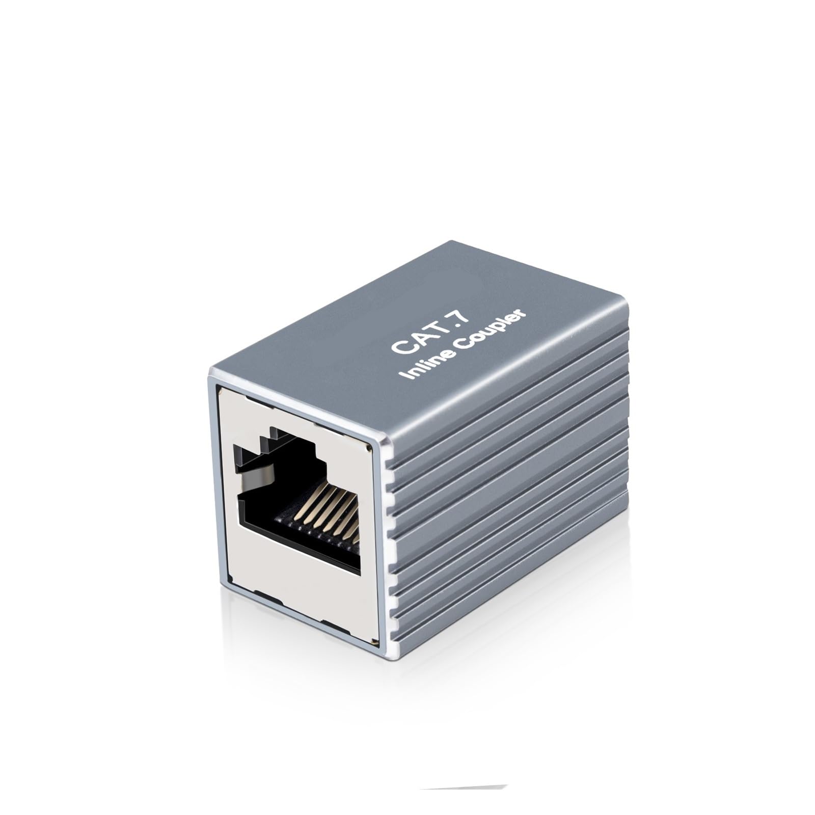 Adattatore accoppiatore Ethernet RJ45 da 10 Gbps, lega di alluminio femmina-femmina Cat5E Cat6 Cat7(3 pcs,Silver)