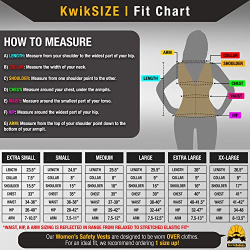 Kwiksafety - Charlotte, Nc - First Lady Safety Vest For Women [Snug-Fit] 9 Pockets, Class 2 Custom High Visibility Reflective Ansi Osha Fitted Construction Work Ppe/Orange Medium #TOP2