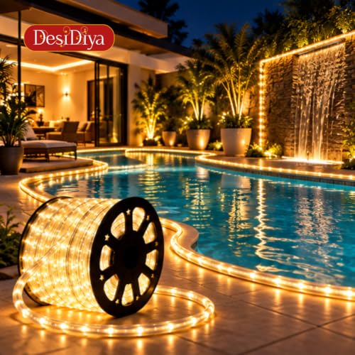 Image of Desidiya 50M LED Rope Light Warm White Lights for Decoration