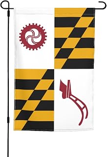Double Sided Flag Of Baltimore County, Maryland Garden Flag 12x18 Inch Outdoor Home Lawn Flag Yard Polyester Banner