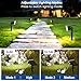 JEJOT Solar Spot Lights Outdoor Waterproof IP65,4 Pack,Cool Light,2 Lighting Modes Selectable, Solar Powered Yard Garden Solar Spot Lights for Outside Landscape Auto On/Off