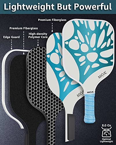 Pickleball-Paddles-Set 4 Pack with Balls and Pickleball Bag, Lightweight Pickleball-Rackets by USAPA Standard for Adults Kids, MXVIC Pickle-Ball Equipment and Accessories for Beginners Intermediates - Thumbnail 2