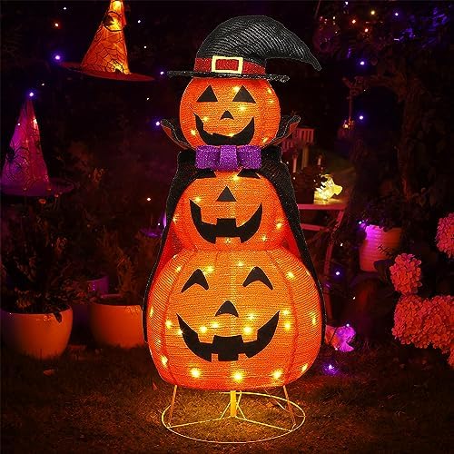 Lulu Home 3.5FT Light Up Halloween Decoration, 60 LED Collapsible...