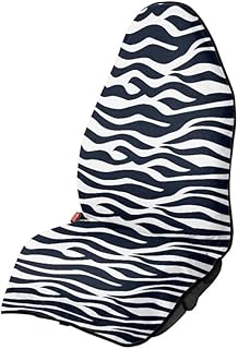 Semiouray Cartoon Zebra Print Car Waterproof Seat Cover Protectors Black White Animal Zebras Stripe Art for Activities or Dog and Kid Workout Outdoor Non Slip Sweat Towel Seat