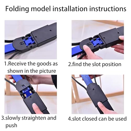 Image of Non-Breakable 24 Inch Portable Dog and Cats Poop Scooper with Foldable Long Handle, 20 Pet Waste Bags & 1 Dispenser, Set for Yard, Grass,Ideal for Large & Small Dogs (Blue)