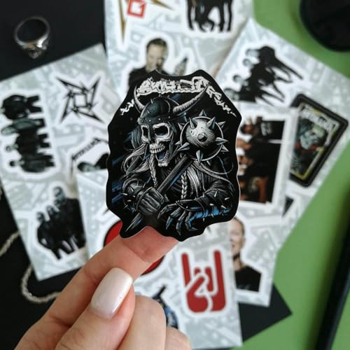 Image of Heavy Metal Band Stickers for Adults, 36 Pieces of Strong Adhesive and Waterproof Stickers for Laptop, Decals for Teens Aesthetic and Guitar Decals, Gifts for Women & Men