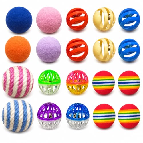 YULOYI Cat Toys for Indoor Cats, Cat Toys Balls, 20