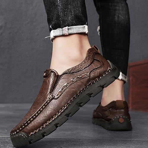 Matufit Men's Handcrafted Cowhide Orthopedic Loafers - Wide Toe Box, New Comfortable Slip on Casual Walking Shoes for Men3