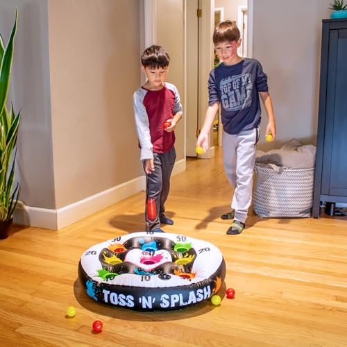 Poolmaster Toss ‘N’ Splash Inflatable Pool Game, Floating Pool Toss Game Set with Balls and Scoring Targets, Pool Party Game for Kids, Teens and Adults, Water and Lawn Play - image 5