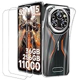 KUSINHOKA Hülle für Oukitel WP55/Oukitel WP55 Pro + 2 Stück Schutzfolie, Weich TPU [Anti-Kratzer] Handyhülle Superdünn [Stoßfest] Schutzhülle Fallschutz Kameraschutz Protective Hülle, Klar