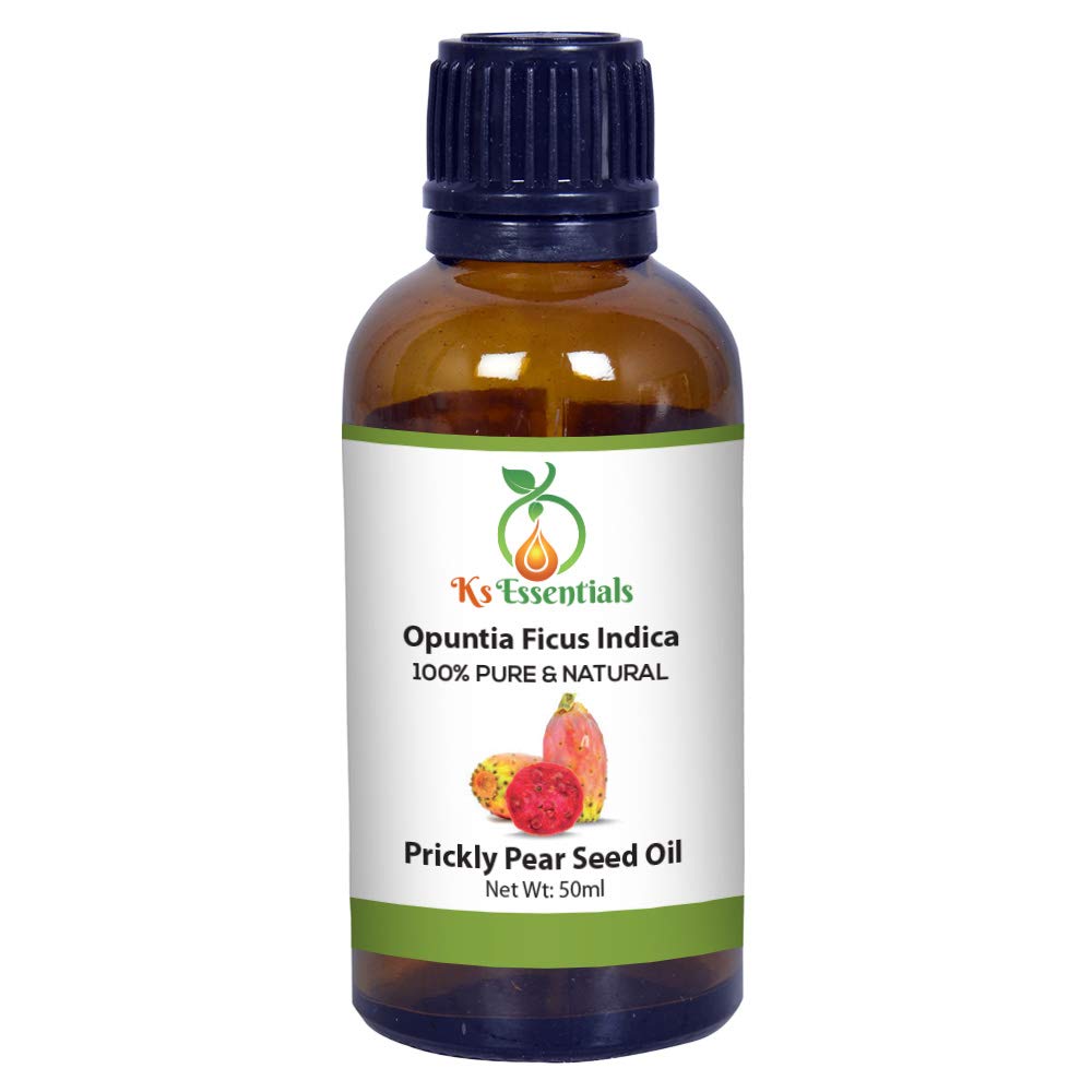 Ks Essentials Prickly Pear Seed Oil (Opuntia Ficus Indica) 100% Pure and Natural Oil (Undiluted) Steam Distelled (50ml)