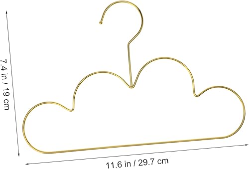 Miniatura 2 de Alipis Perchas doradas con forma de nube, 5 unidades, para ahorrar espacio, encantadoras perchas para ropa de bebé, perchas para niños, perchas de