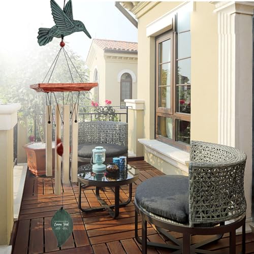 Image of ASTARIN Memorial Custom Wind Chimes for Loss of Loved One, Wind Chimes for Patio Yard Decor, 24'' (Condolences-7)