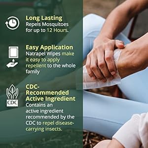 Natrapel Tick & Insect Repellent Wipes - Bug Spray with 20% Picaridin - Family Protection Against Mosquitoes, Ticks & More - Up to 12 Hours of Protection - 12 Wipes (3 Pack) Natrapel Tick & Insect Repellent Wipes – Bug Spray with 20% Picaridin – Family Protection Against Mosquitoes, Ticks & More – Up to 12 Hours of Protection – 12 Wipes (3 Pack)