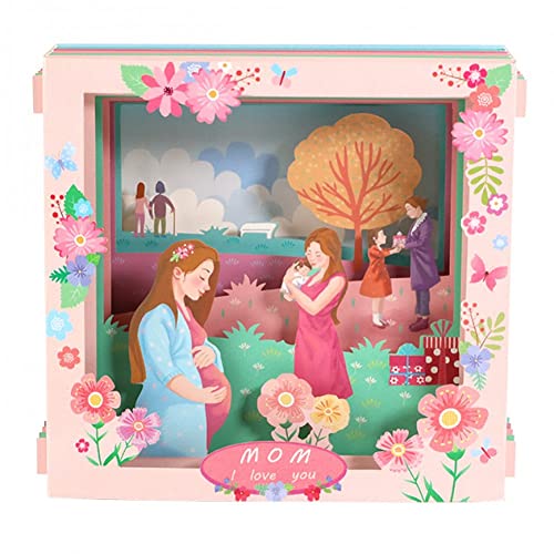 Glixoft Muttertagskarte, Mutter-grußkarte, 3D-Geschnitzte Karte, Kreative Kartenbox Für Mutter, Oma, Ehefrau, Tochter, Mädchen, Schwester