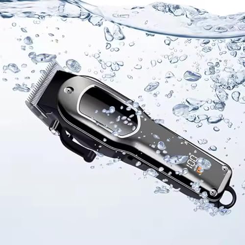 Maquina de Cortar Cabelo,Aparador de Pelos com Lâmina Ajustável, Limitador, Visor LCD, Cortador de C