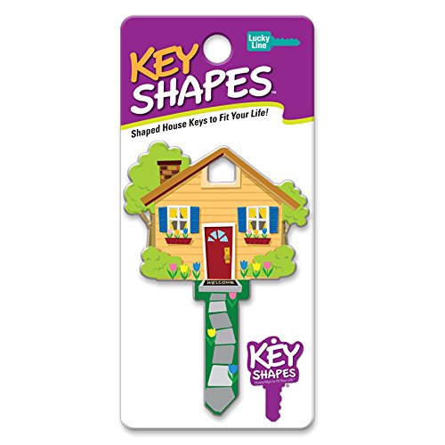Lucky Line Key Shapes, HOME, House Key Blank, KW1/11, 1 Key (B105K), Assorted/ Multicolor - Thumbnail 2