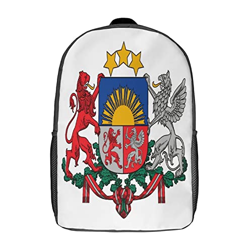 Latvia Flag Backpack with Adjustable Straps, Suitable for Travel Picnics Activities