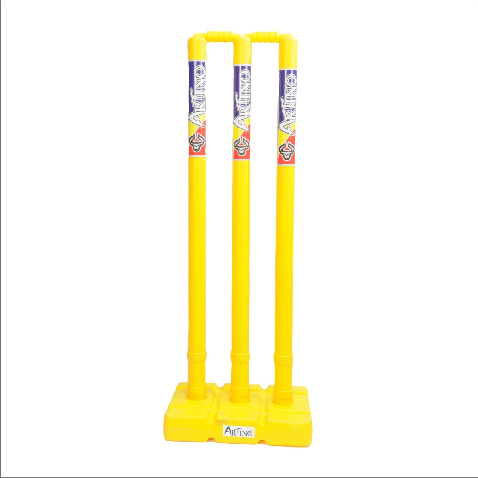 ARTINO Plastic Cricket Wicket Set Yellow Unbreakable Stump, 3 Wickets,1 Base, 2 Bails (B09VGQGLNF) Amazon Price History, Amazon Price Tracker