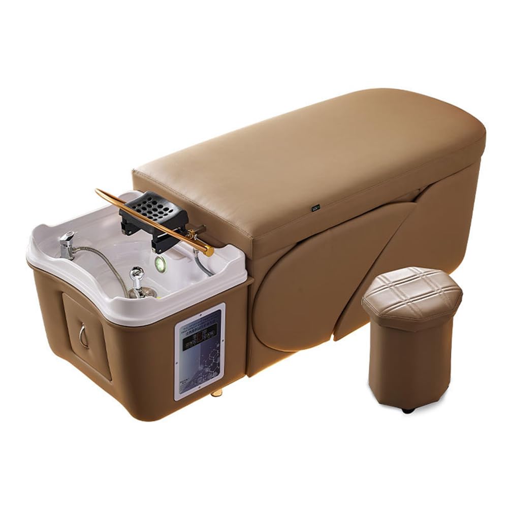 Modern Beauty Salon LED Shampoo Bed Thai Massage Hair Wash Nursing Head Spa Storage