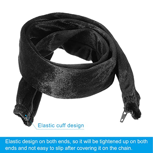 Image of PATIKIL 3.28ft Lamp Chain Cover, Chain Protective Sleeve Washable with Zipper for Chandelier Lighting Wires Swing Light Fixture, Black