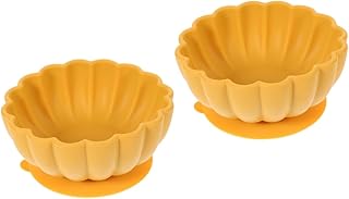 ABOOFAN Ventosas 2 Peças Tigela De Flor De Abóbora Placas De Sucção Para Pequenas Tigelas De Sucção Kit Para Bebês Placas De Sucção Para Bebês Placas De Sucção Para Bebês Tigela De Café