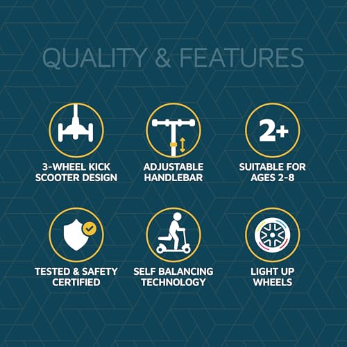 image for Lifemaster Kids Scooter – Children and Toddler 3 Wheel Kick Scooter 