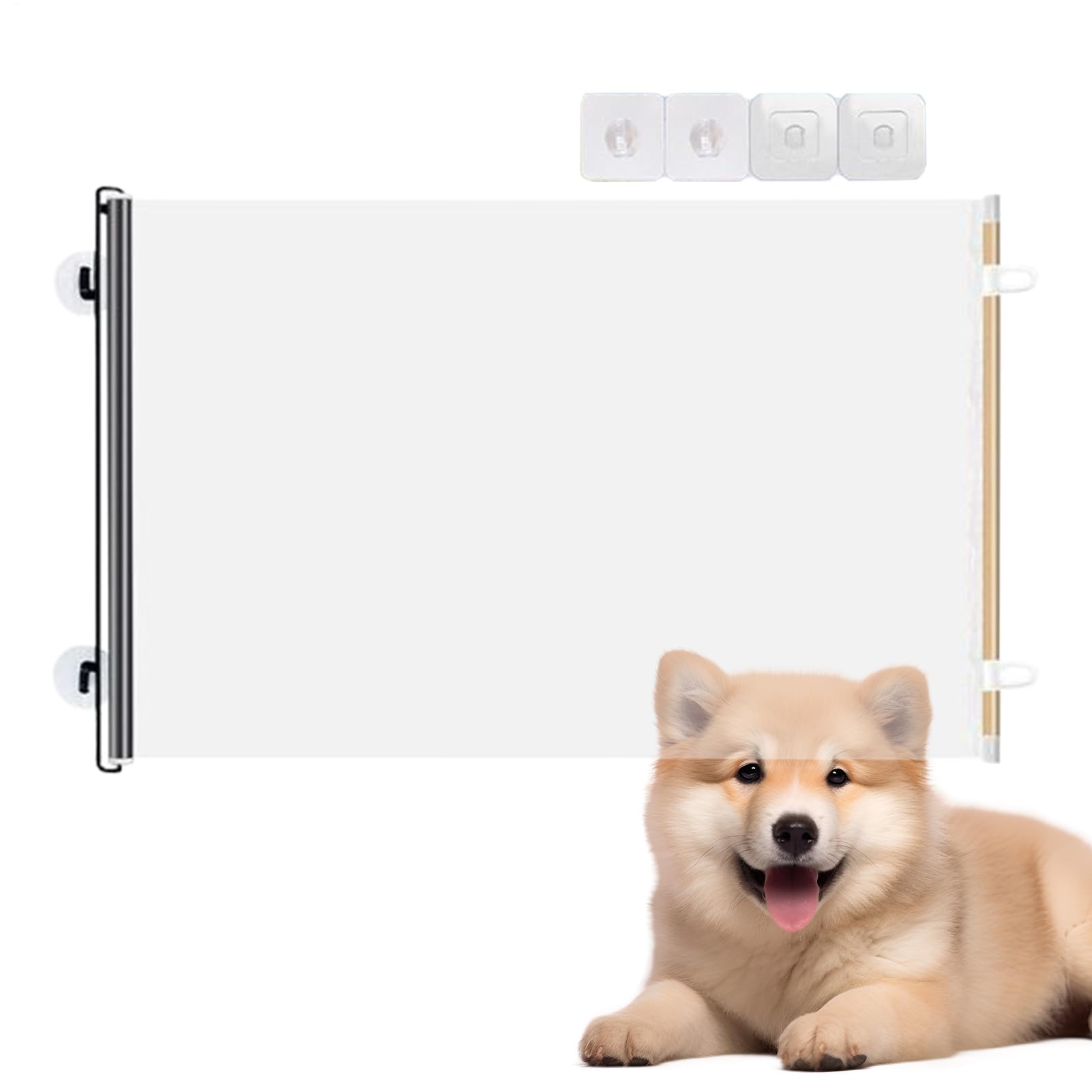 Barrera Para Perros Retráctil Para Cachorros Para Escaleras | Barrera De Seguridad Transparente Y Alta Para Mascotas Gatos Pasillo Niños Cocina Salón Jardín Terraza