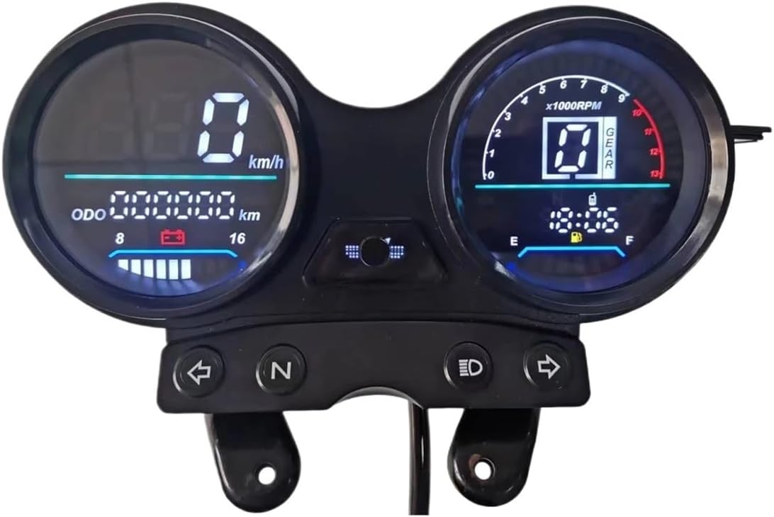 Motorcycle Speedometer Gauge LED Digital Odometer Tachometer 12V for Ybr 125 Housing Motorcycle Digital Panel Motorcycle Digital Odometer Tachometer