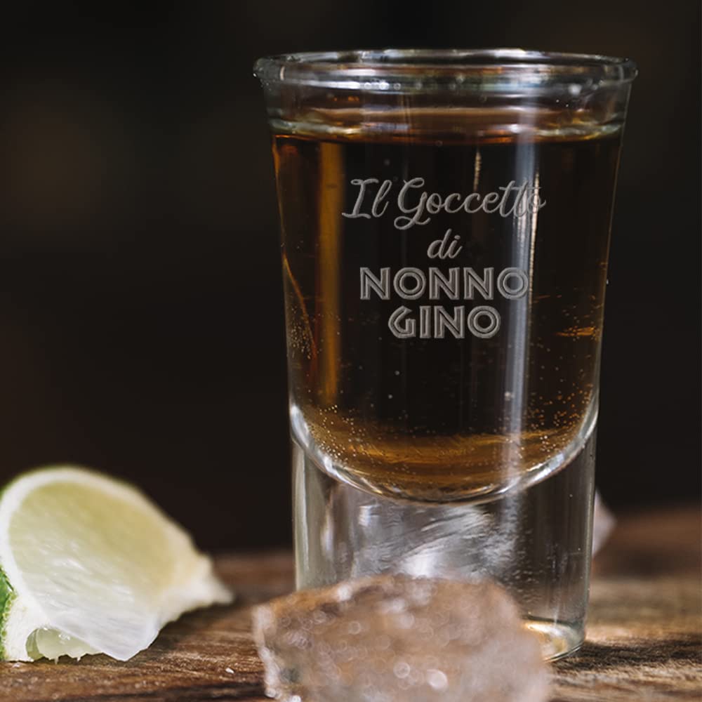 Generico Il Goccetto Di... Bicchierino Liquore In Vetro Personalizzabile Con Nome Incisione Personalizzata Idea Regalo Festa Del Papà 2023 Babbo Nonno - 4