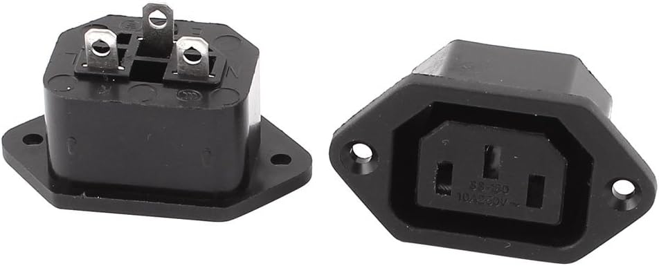 uxcell 2 Pcs IEC C13 Connector PCB Mount Female Power Jack Socket Connector