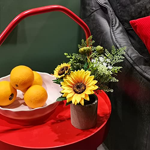Cocoboo Sunflower Artificial Flowers Pot, Sunflower Decor, Yellow Fake Flower In Pots, For Home Bathroom Kitchen #TOP5