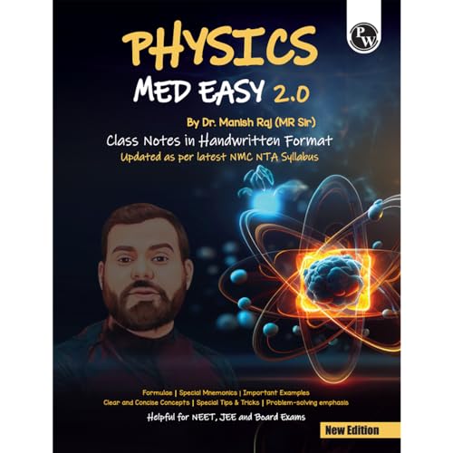 Image of PW Physics Med Easy 2.0 Notes | Notes, Formulas, Mnemonics, Tips & Tricks for NEET /JEE & Board Exams | Dr. Manish Raj (MR Sir) Physics Handwritten Notes [Paperback] Dr. Manish Raj (MR. Sir)