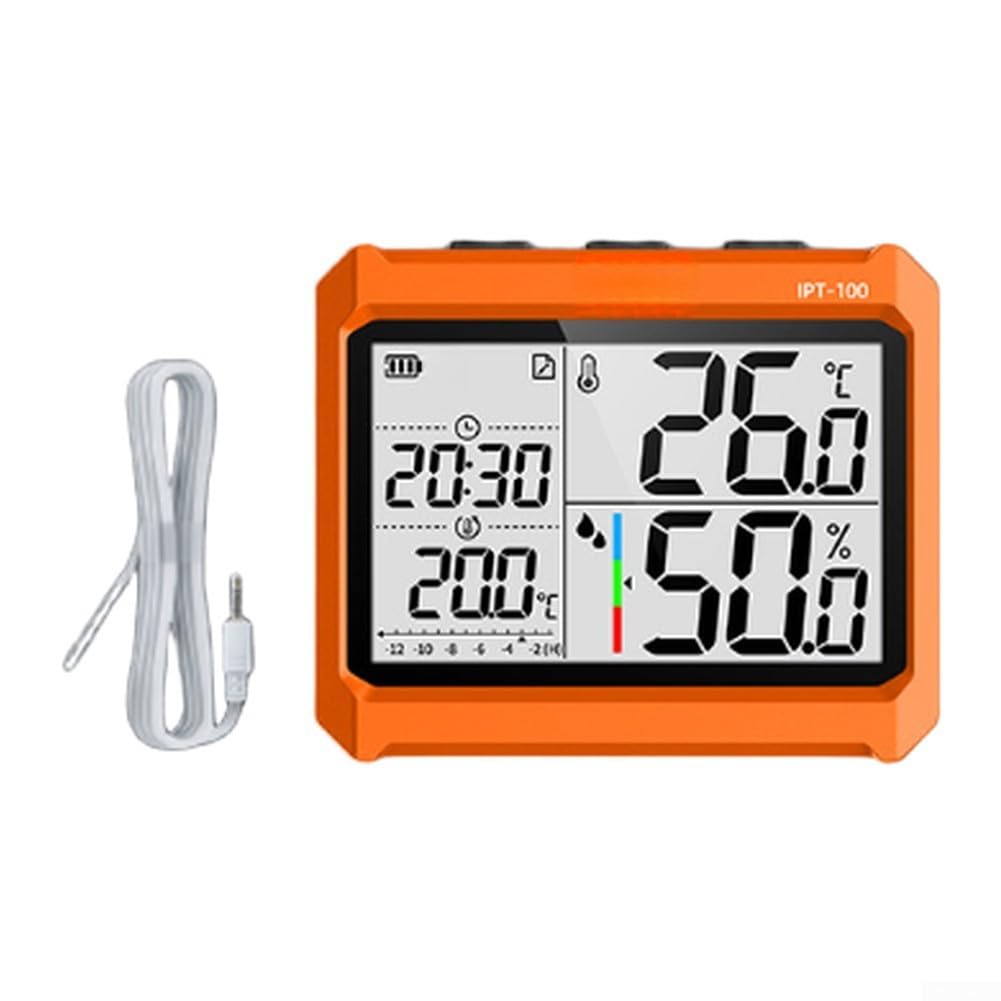 Medidor de humedad de temperatura inalámbrico industrial de alta precisión aplicación de monitoreo remoto sensor externo -10 °C a 70 °C 10-99% RH resistente a los golpes para laboratorio (instrumento