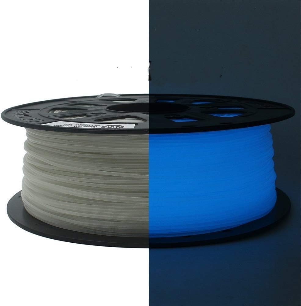 CCTREE Glow in The Dark PLA PRO (PLA+) Filament 1.75mm, 3D Printing Toughness PLA Plus Filament 1kg(2.2lbs), Dimensional Accuracy +/- 0.03mm, Blue Filament for Most FDM 3D Printers, Glow Blue
