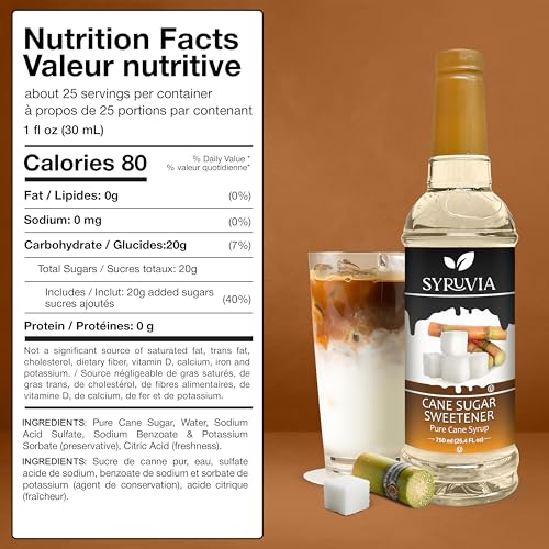 Syruvia Cane Sugar Coffee Syrup