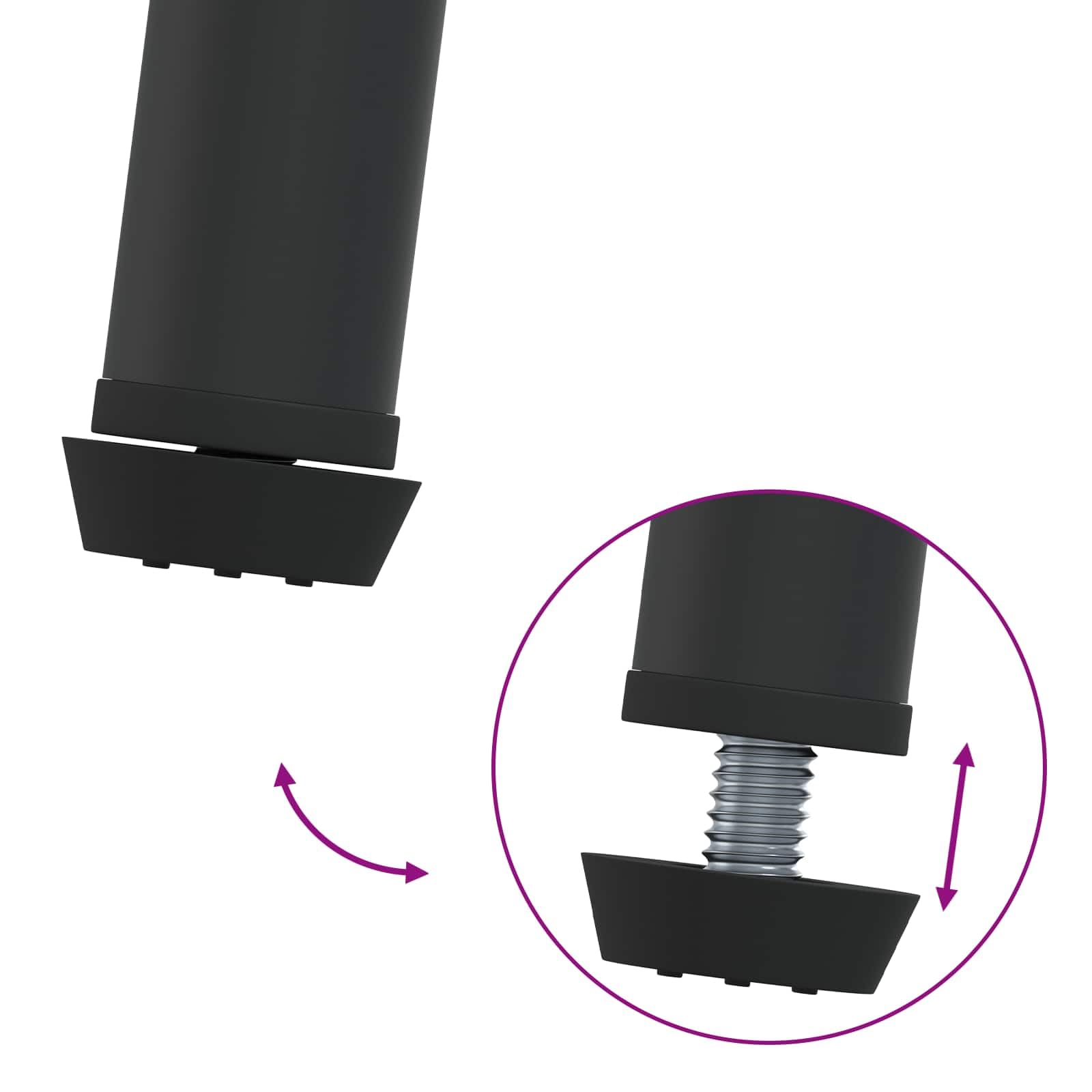 Tavolino da salotto in rovere nero, 50 x 50 x 51 cm | Tavolino da soggiorno compatto con 2 ripiani aperti e maniglie laterali per spostare in modo mobile nella stanza.