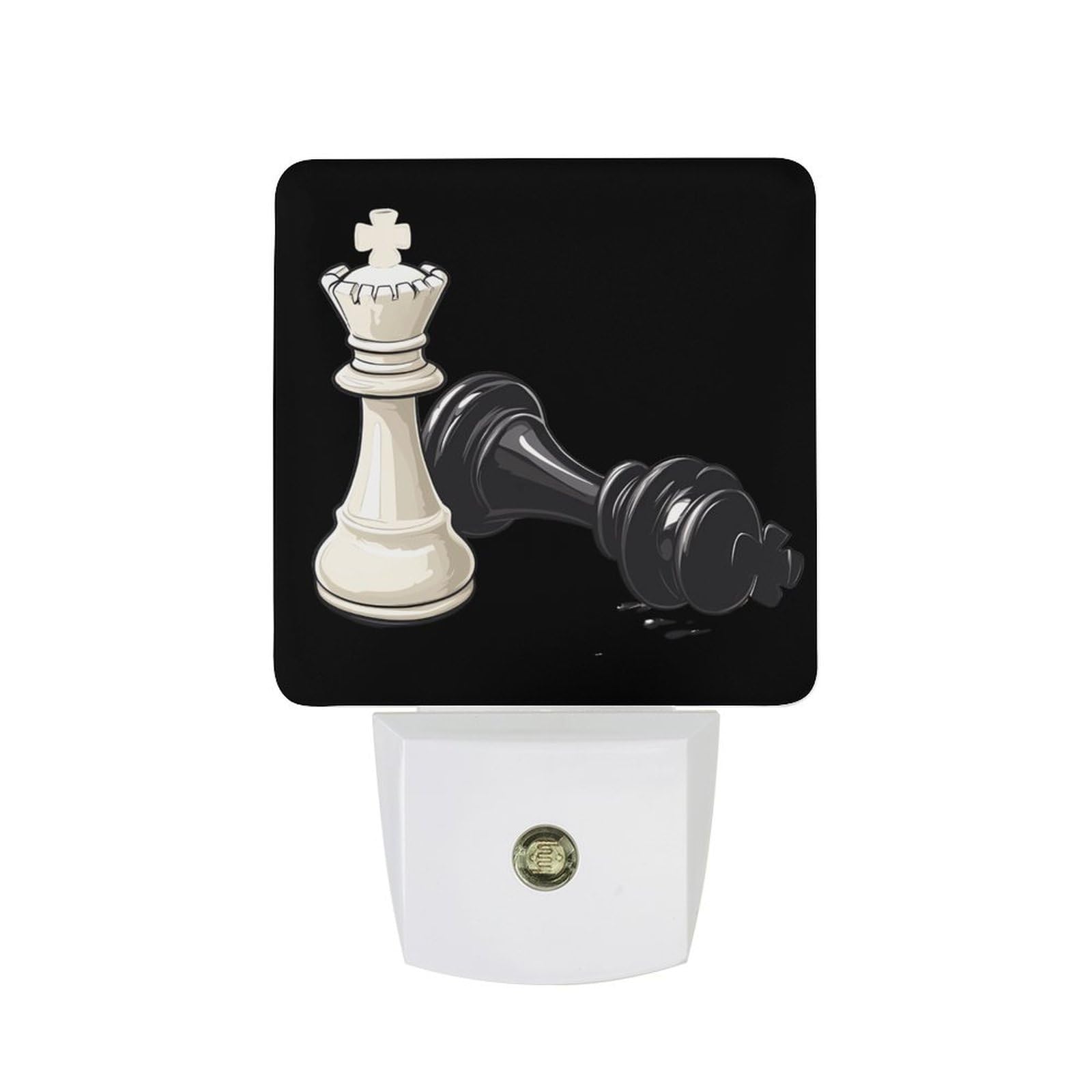 Nqrxadcrt Style Funny Chess Player Night Light Plug In Wall Lights Bedside Lamp Bedrooms Home Hallways Decoration